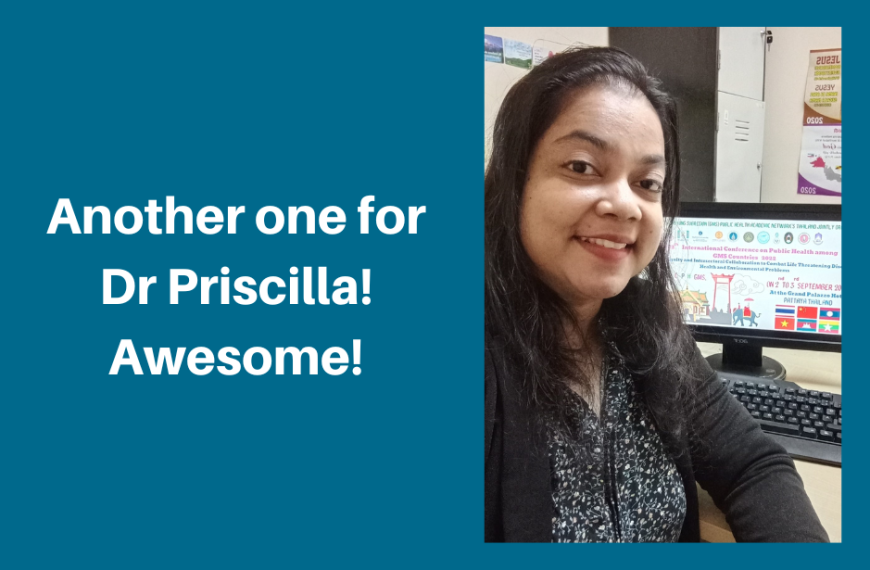 Another one for Dr Priscilla! Awesome!