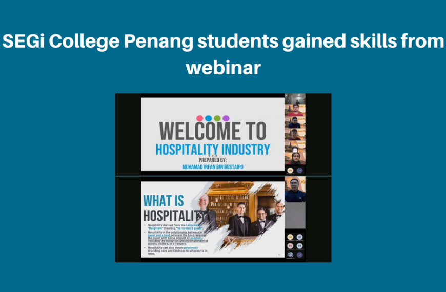 SEGi College Penang students gained skills from webinar