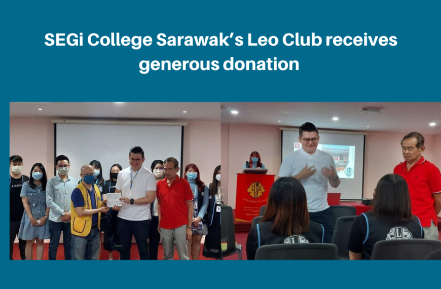 SEGi College Sarawak’s Leo Club receives generous donation