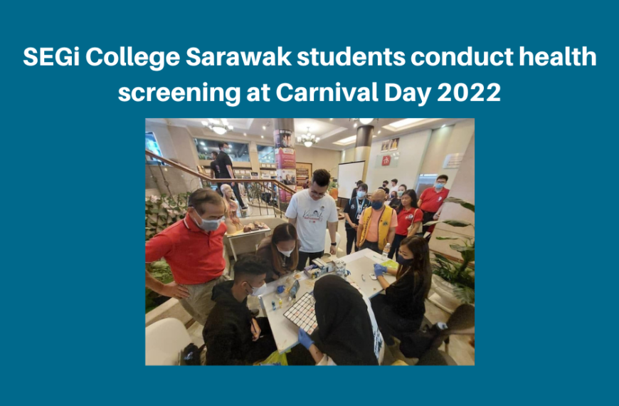 SEGi College Sarawak students conduct health screening at Carnival Day 2022