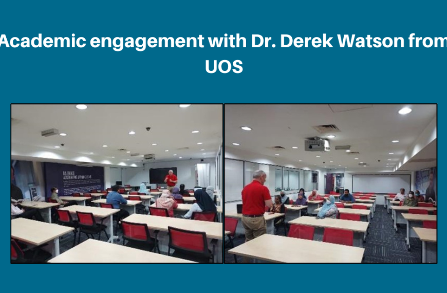 Academic engagement with Dr. Derek Watson from UOS