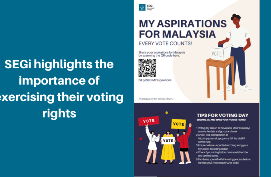 SEGi highlights the importance of exercising their voting rights