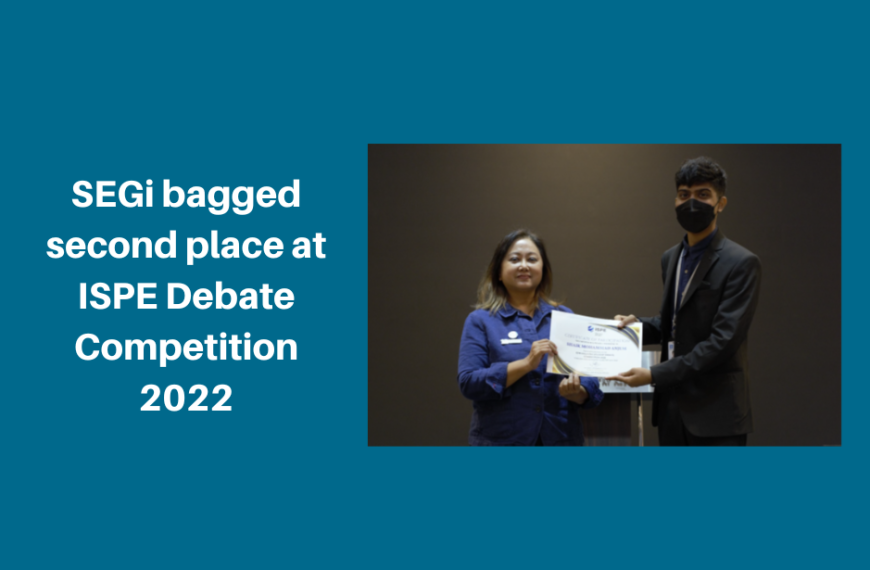 SEGi bagged second place at ISPE Debate Competition 2022