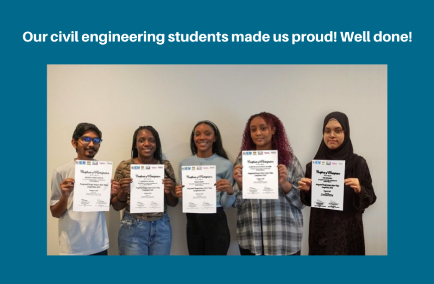 Our civil engineering students made us proud! Well done!