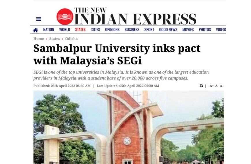 Sambalpur University inks pact with Malaysia’s SEGi