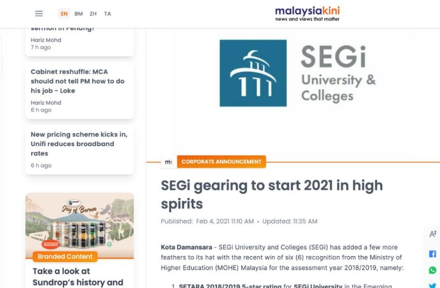 SEGi gearing to start 2021 in high spirits