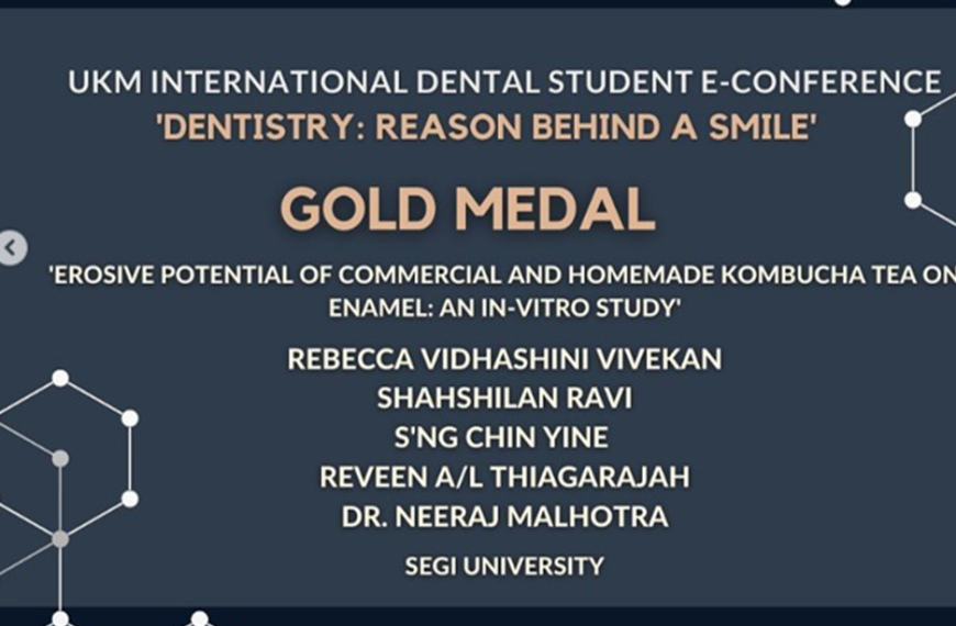 BDS year 5 students bag gold medal for Oral Research Presentation Competition at UKMiDSC 2022