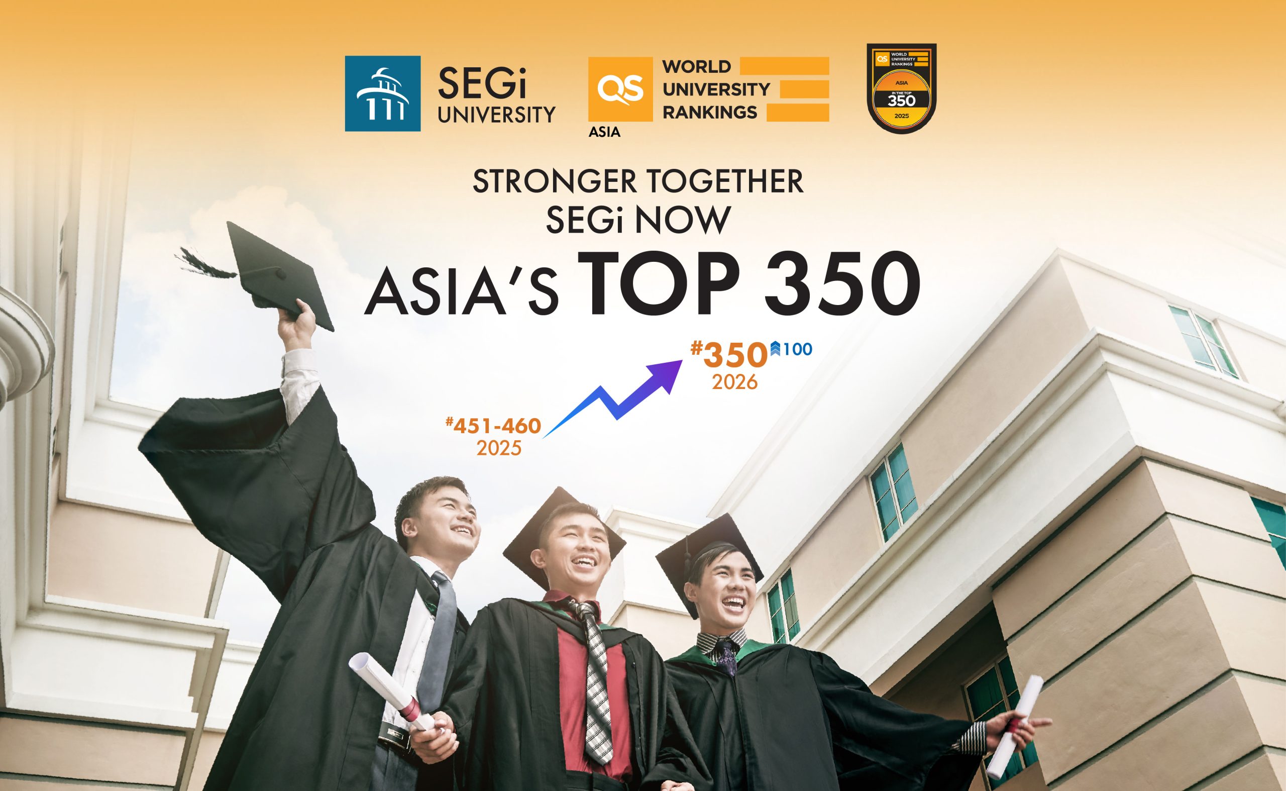 Universiti SEGi Raikan Kenaikan 100 Tempat dalam Kedudukan QS Asia
